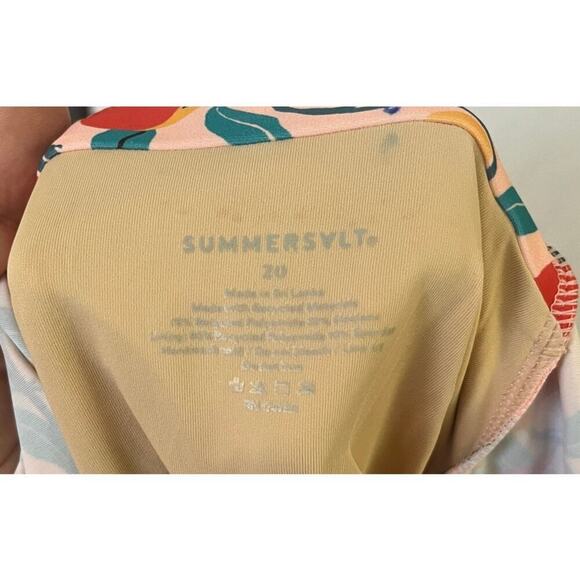 DVF for Summersalt Peach Ruffle Backflip Swimsuit One Piece size 20 - Picture 6 of 10